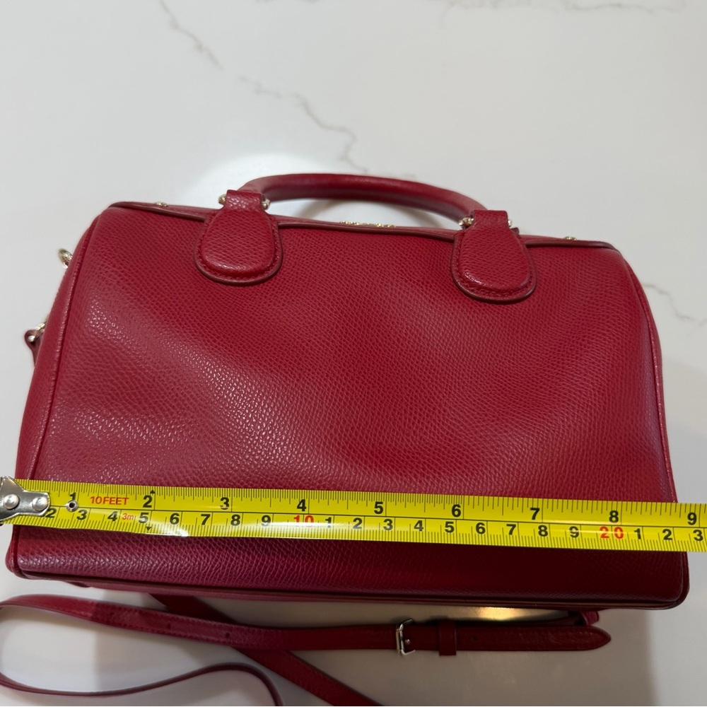 Coach Bright Red Leather Mini Bennett Satchel with Detachable Strap - Picture 6 of 8